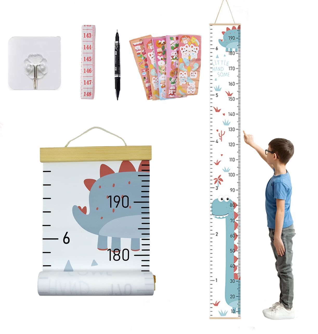 SSYYGET growth chart box packaging showing what's included for easy setup in nurseries