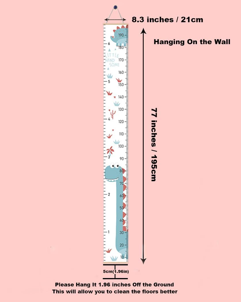 SSYYGET growth chart cloth ruler for precise height tracking on durable writing surface