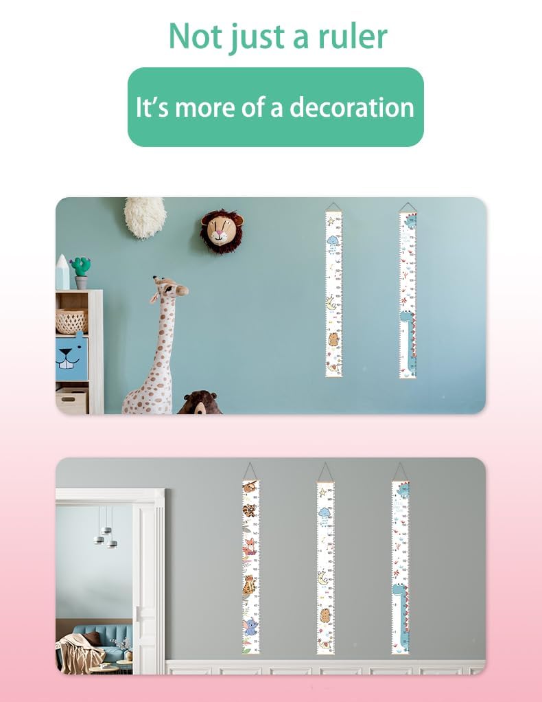 SSYYGET growth chart nursery decor dinosaurs designed to enhance kid-friendly room aesthetics