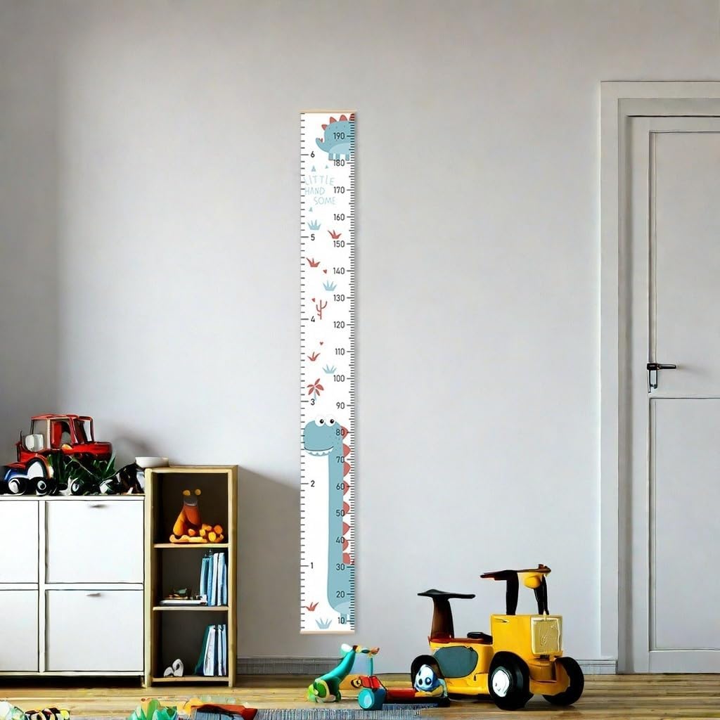 SSYYGET growth chart pine wood with thick waterproof canvas surface for durability