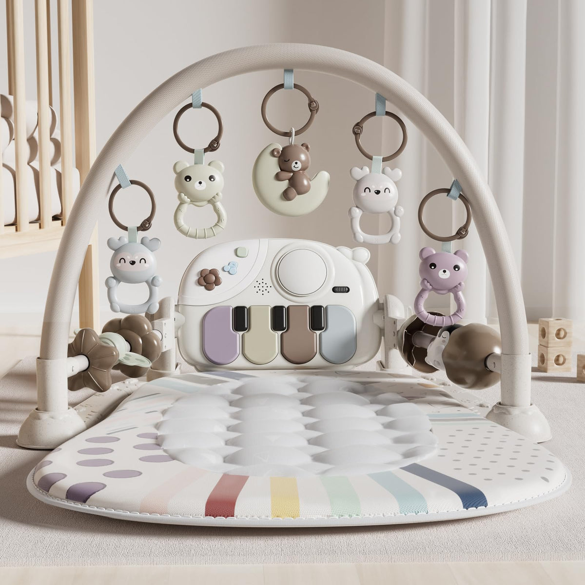 STACTCUTE baby play mat front view supports tummy time exploration and sensory discovery.
