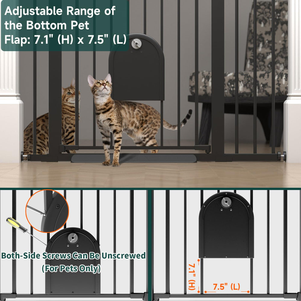 StairsFit gate features three extensions to reach 51.5 inches for wide doorways.