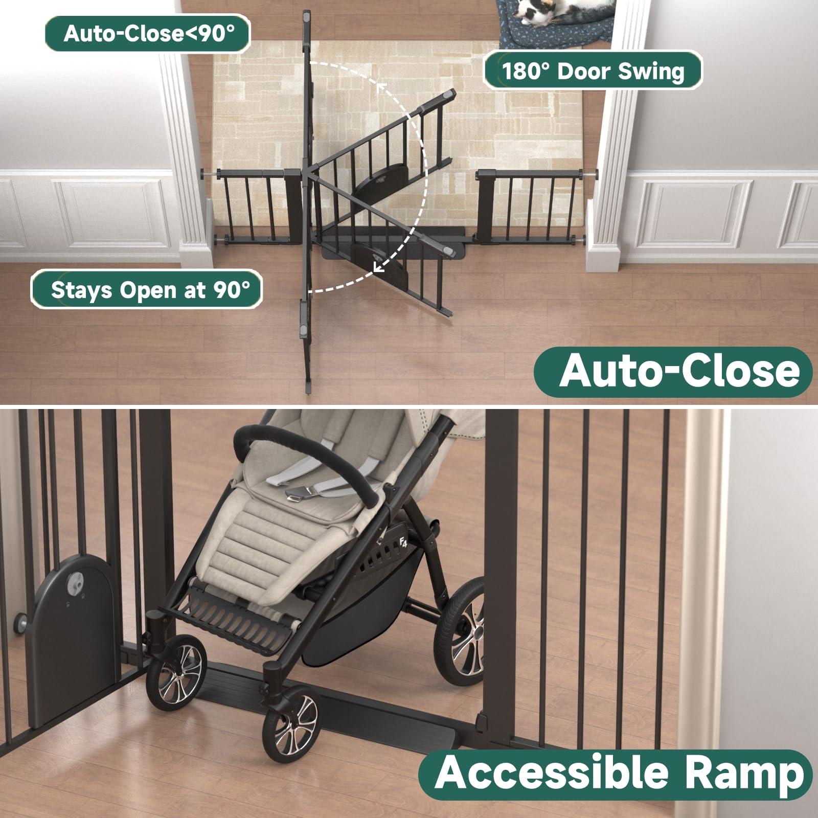 StairsFit dual-lock safety design keeps gate secure from children