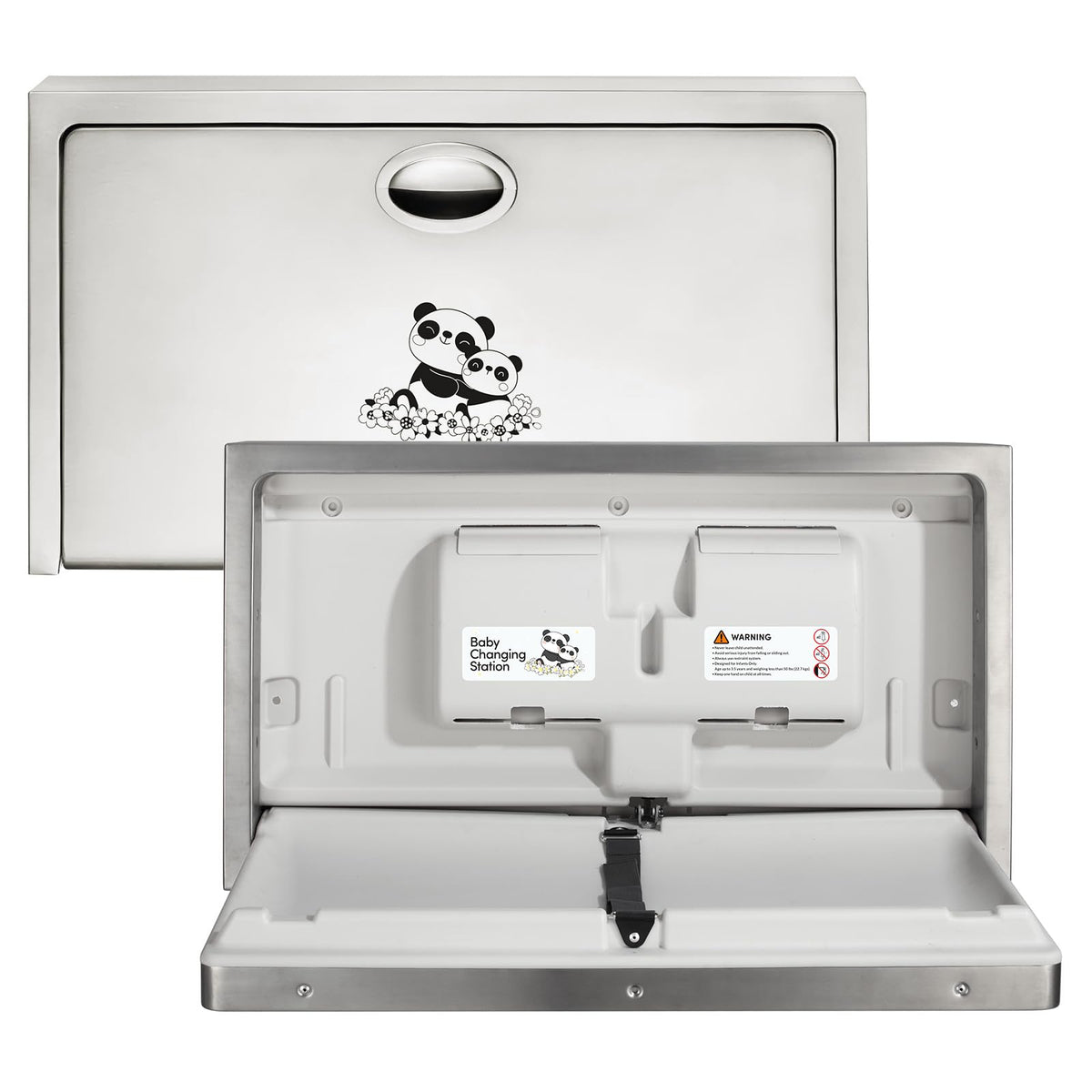 Stardrix Panda Care front view shows durable stainless-steel construction for busy public restrooms.