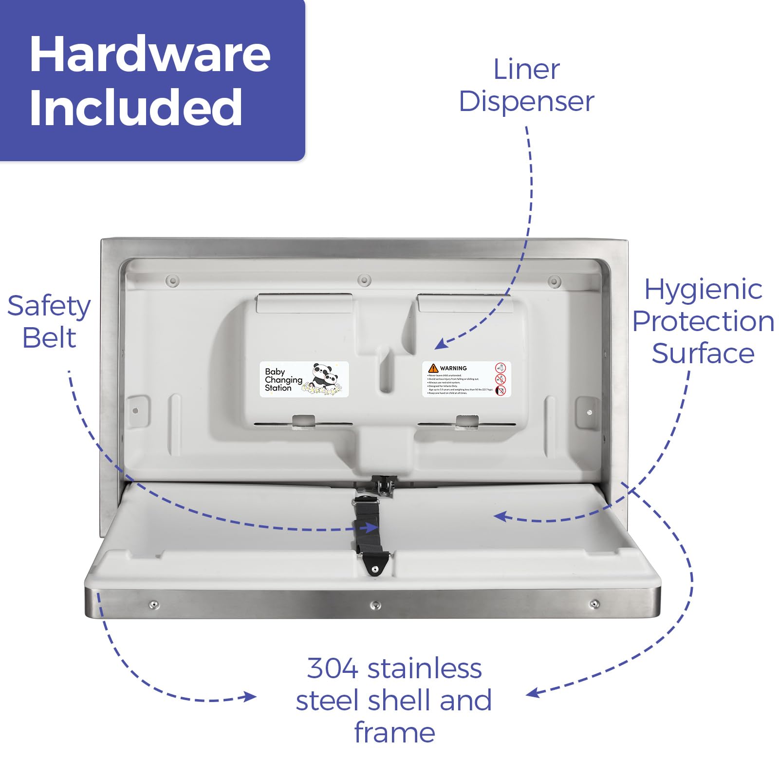 Stardrix Panda Care liner dispensers closeup emphasizes convenient sanitary liner access.