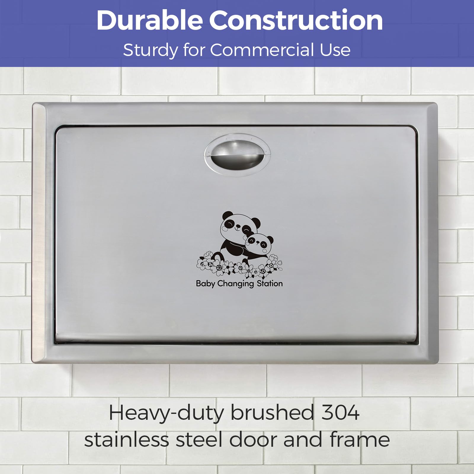 Stardrix Panda Care recessed mount frame demonstrates space-saving installation in public facilities