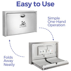 Stardrix Panda Care safety belt adjustment demonstrates secure, customizable support during diaper changes.