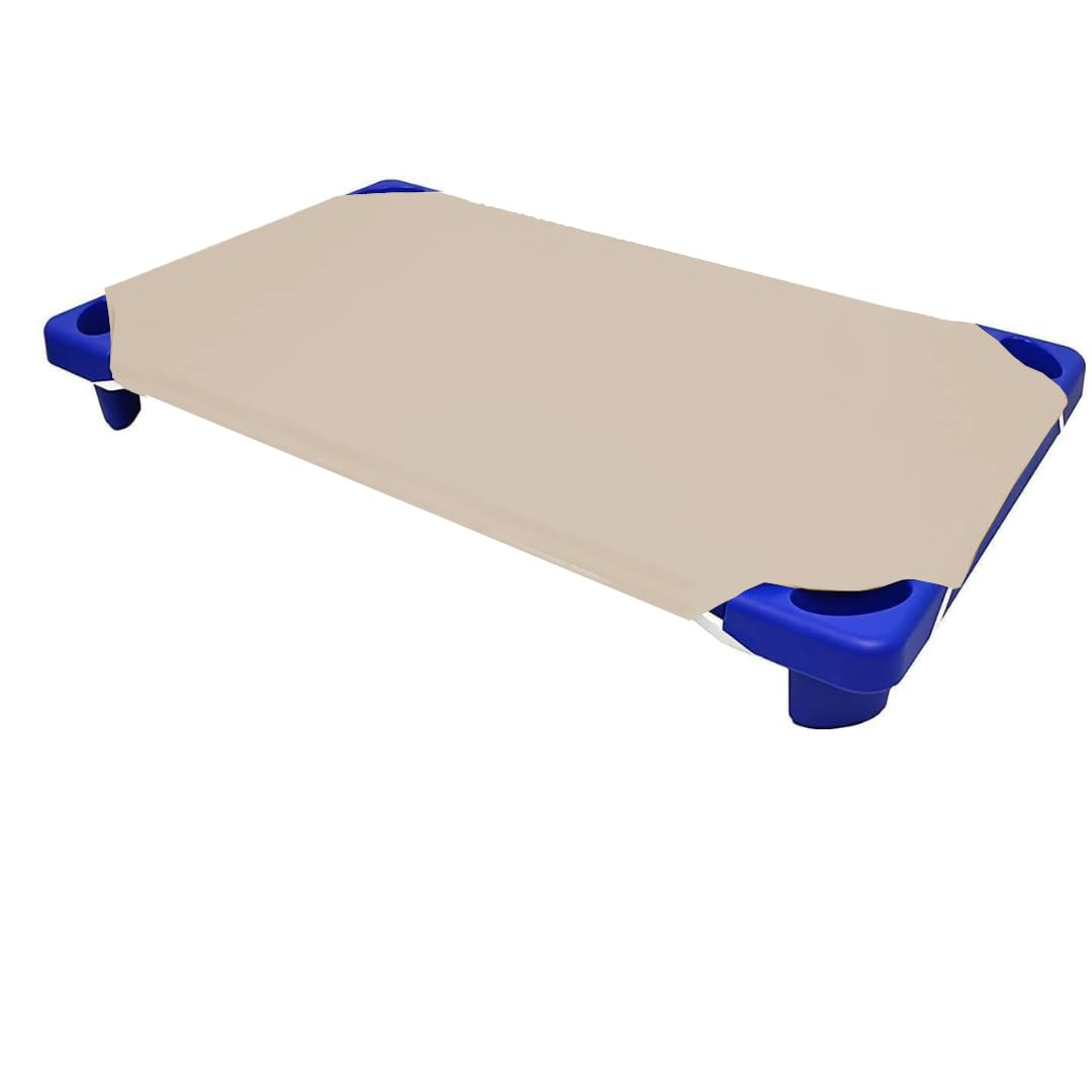 Stargazer cot sheets 12-pack in taupe offer soft durability for daycare cots.