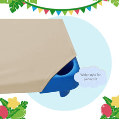 Stargazer cot sheets 65/35 polycotton blend provides durable, breathable surface for daily naps.