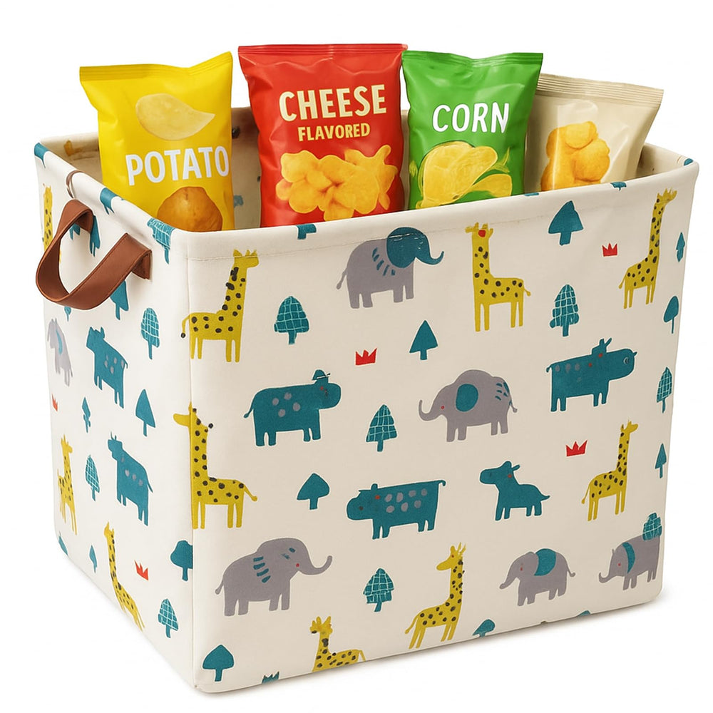 StarHelper nursery storage basket complements room decor while reducing clutter.