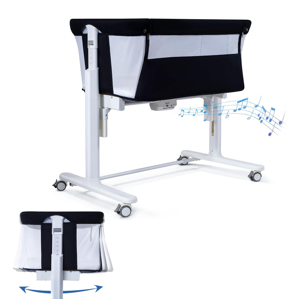Staroyal Electric Bassinet front view highlighting compact, space-saving design for nurseries.