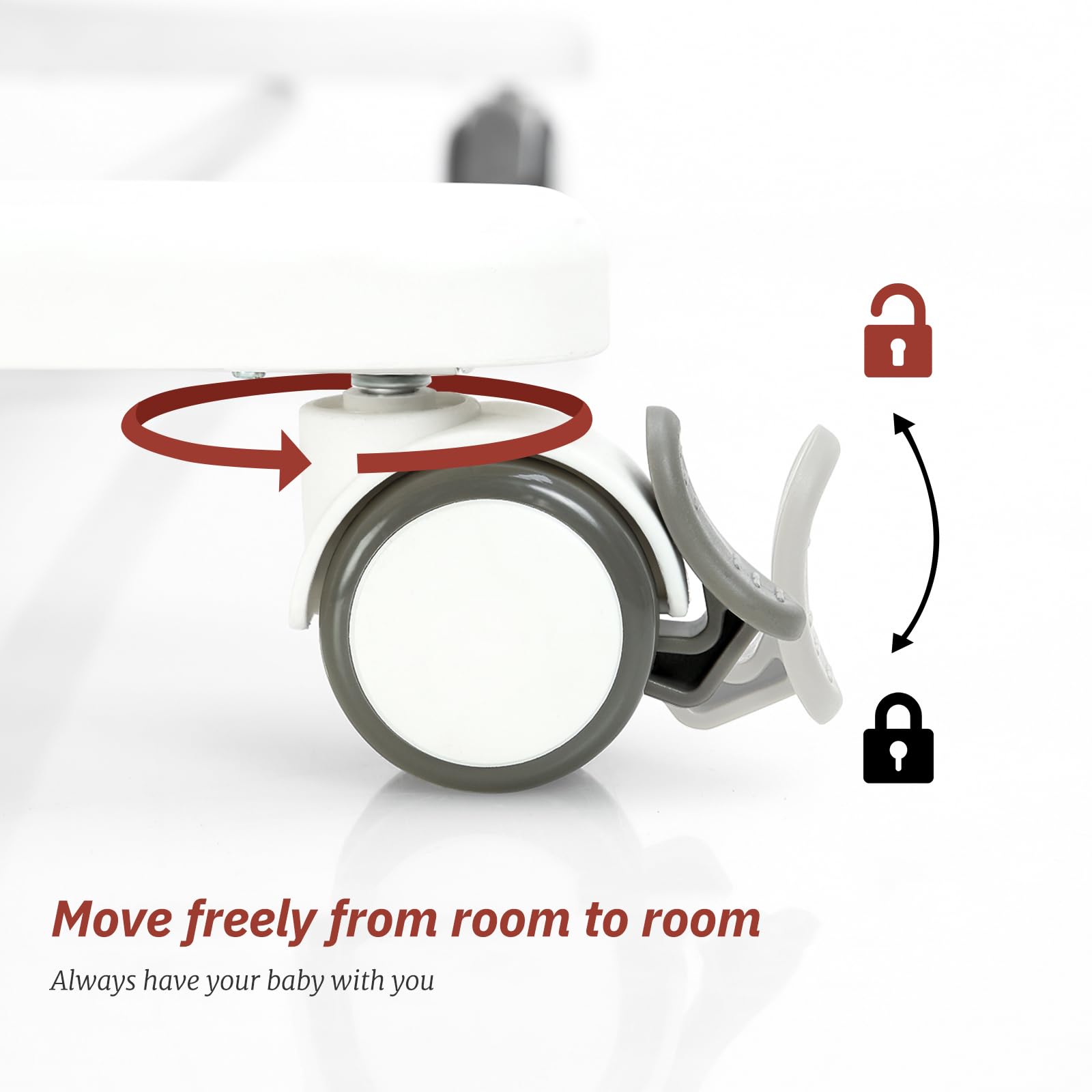 Staroyal Electric Bassinet height adjustment aligns with many bed heights.