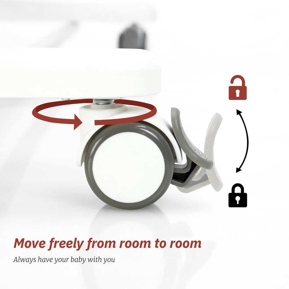 Staroyal Electric Bassinet height adjustment aligns with many bed heights.