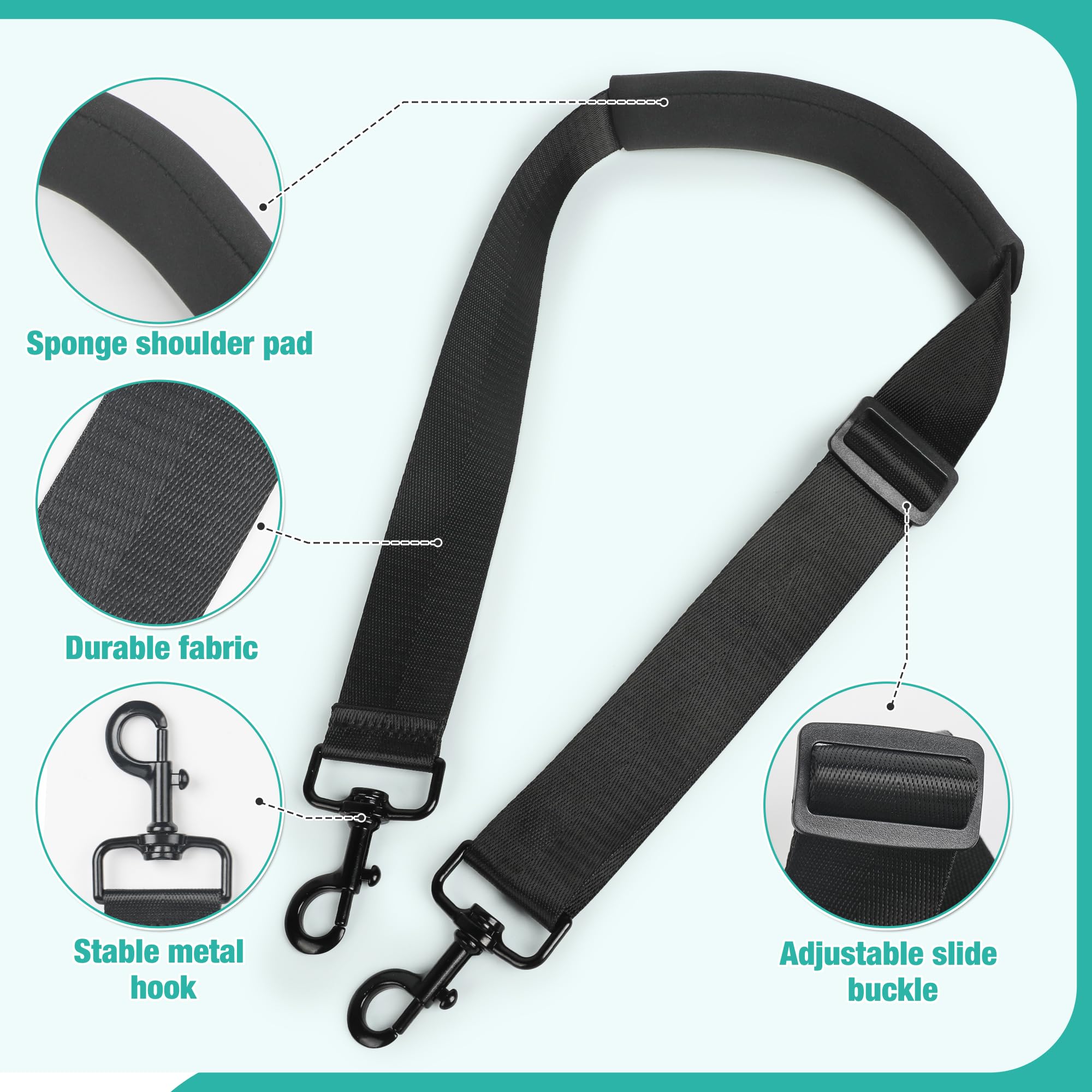 Starry ergonomic pad cushions the shoulder for comfortable crossbody wear