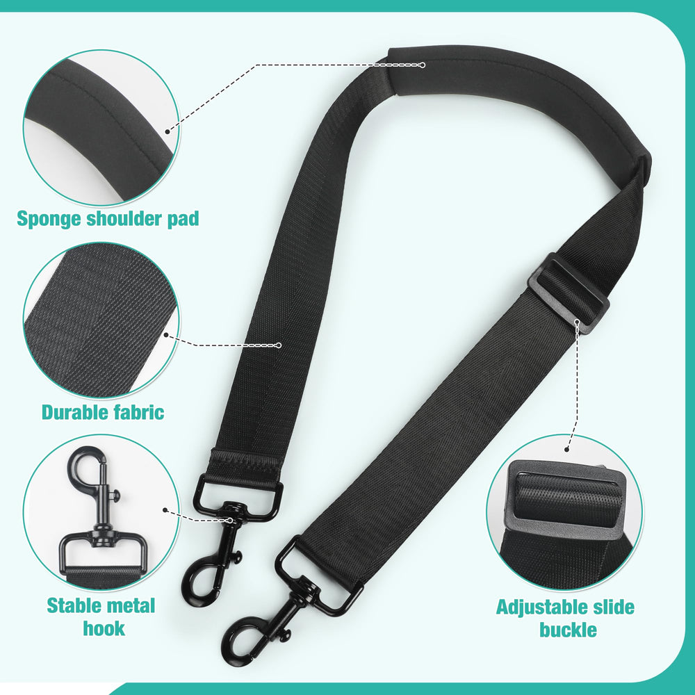 Starry ergonomic pad cushions the shoulder for comfortable crossbody wear