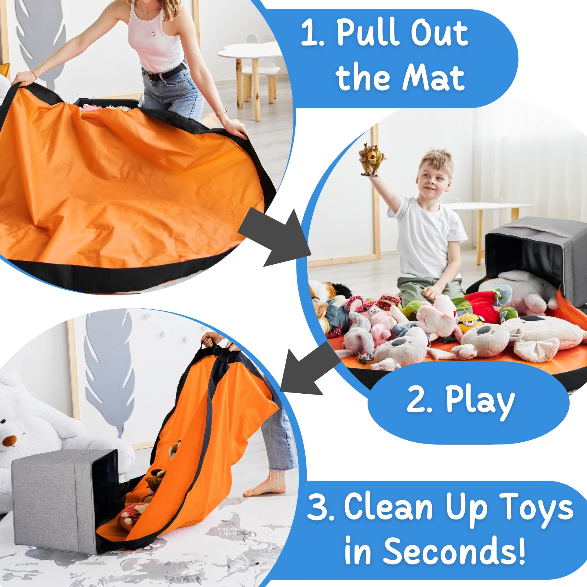 STARSIKO XL large-capacity toy storage shows ample space for blocks and cars.