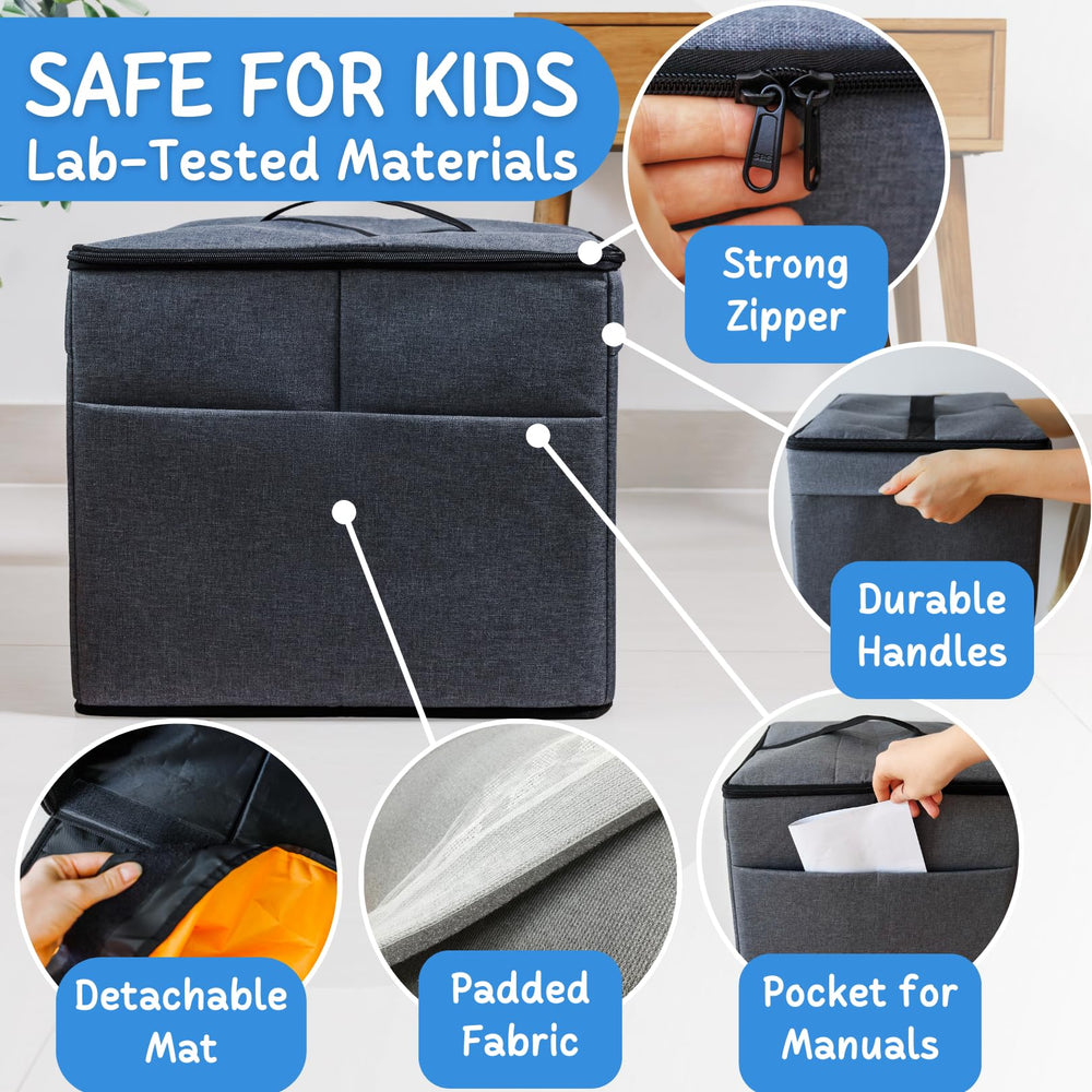 STARSIKO XL toy storage organizer fits a standard 13x13 shelf for flexible placement.