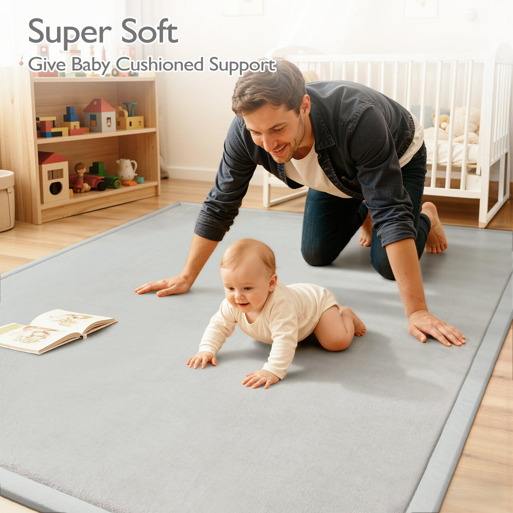 STARUIA Baby Play Mat folded for easy storage and portability