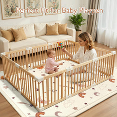 STARUIA Baby Play Mat gray surface complements modern nurseries with calm style.