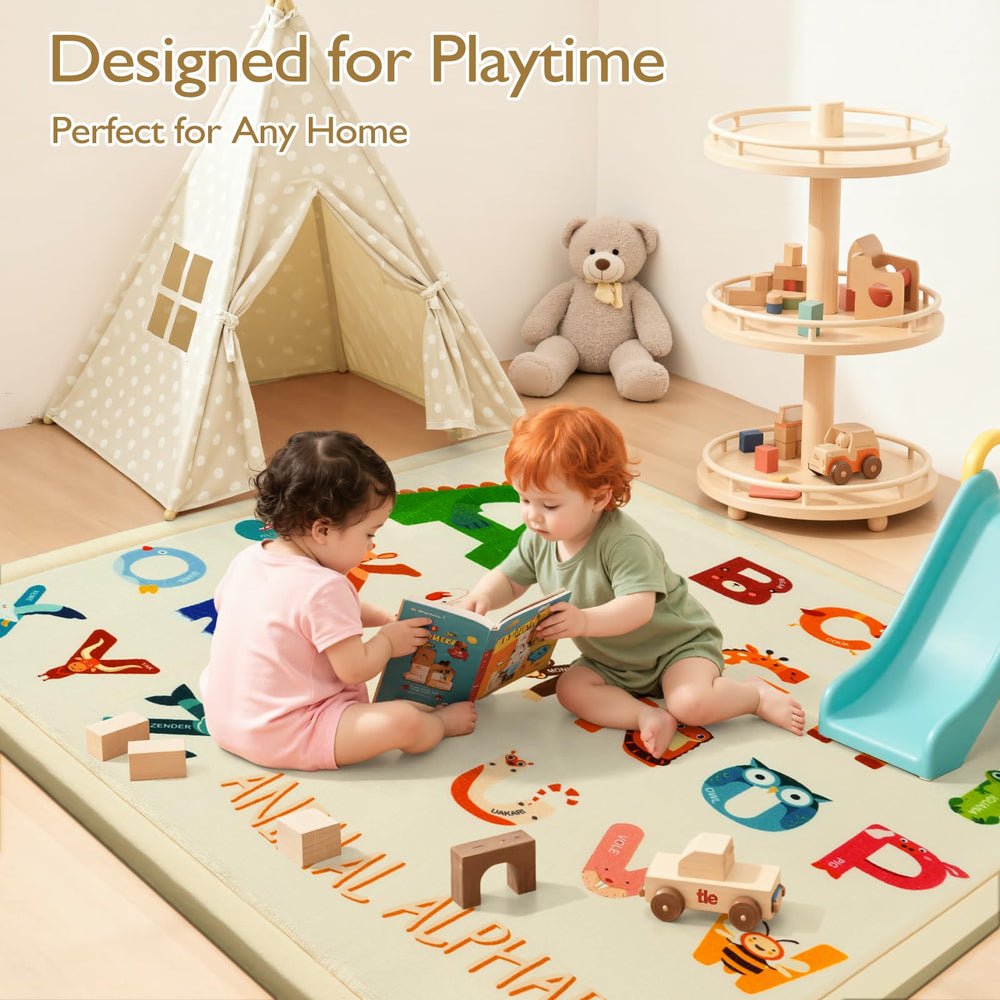 STARUIA living room setup blends tatami style with a soft play space