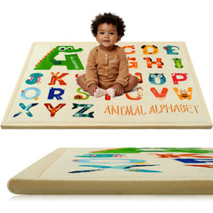 STARUIA Baby Play Mat memory-foam-1-1-inch delivers cloud-like tummy-time comfort.
