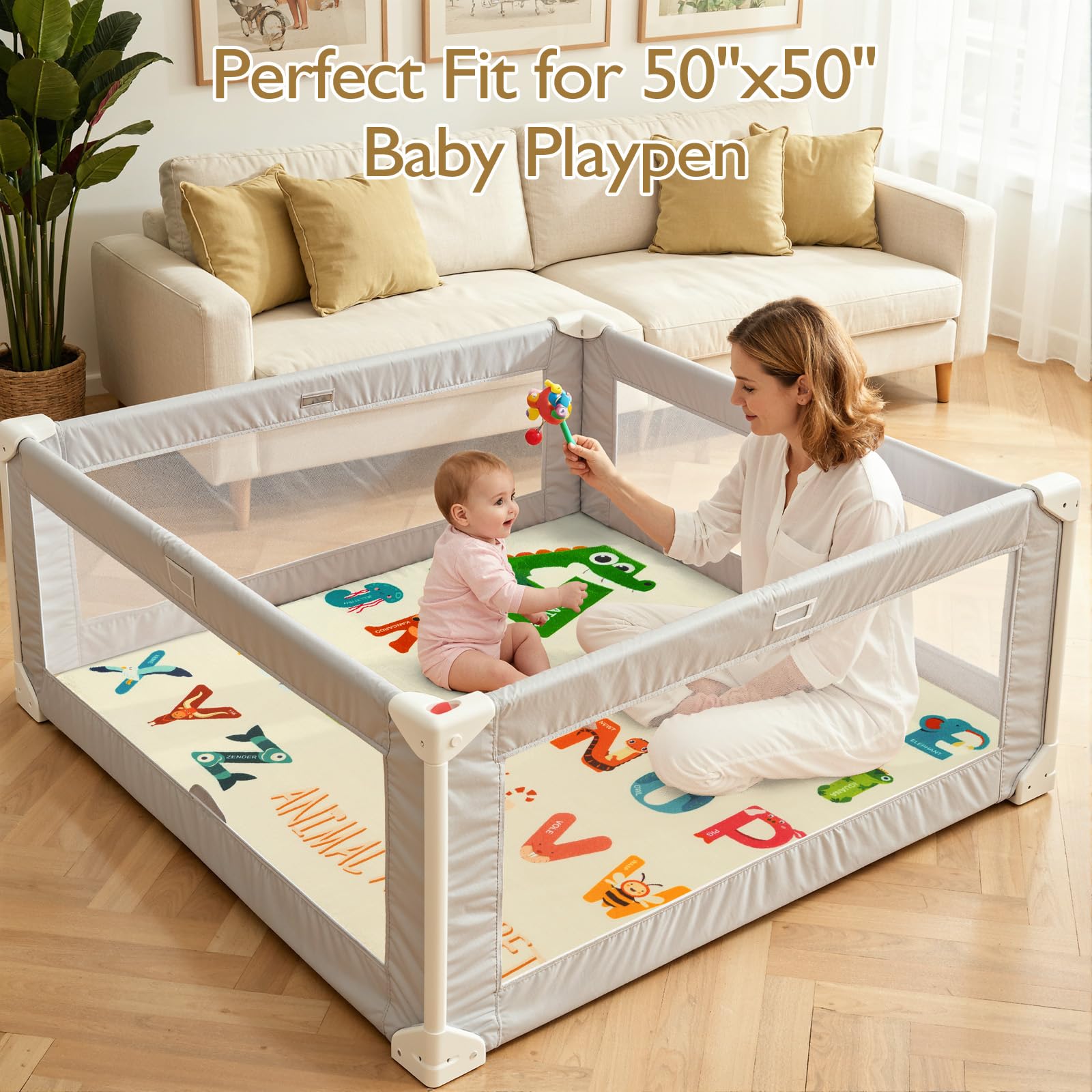 STARUIA mat with non-slip backing helps keep it steady on floors