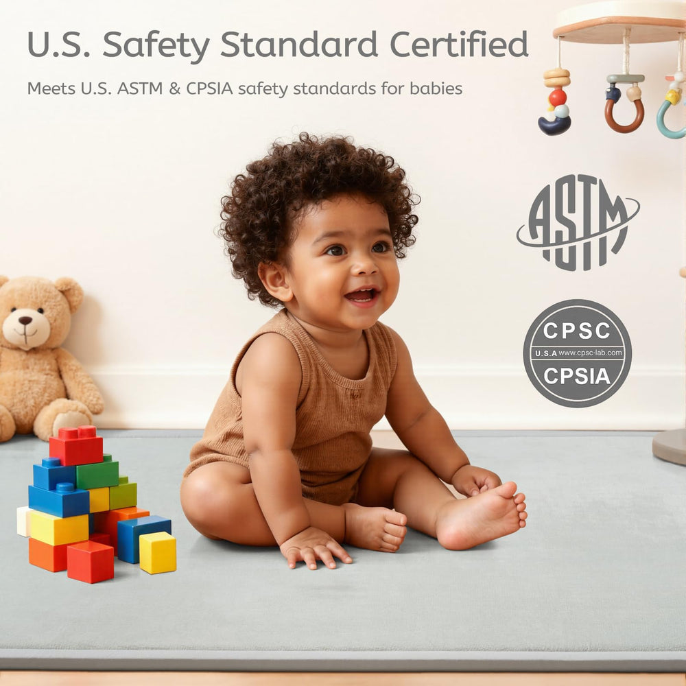 STARUIA Baby Play Mat nursery-soft surface highlights skin-friendly flannel comfort
