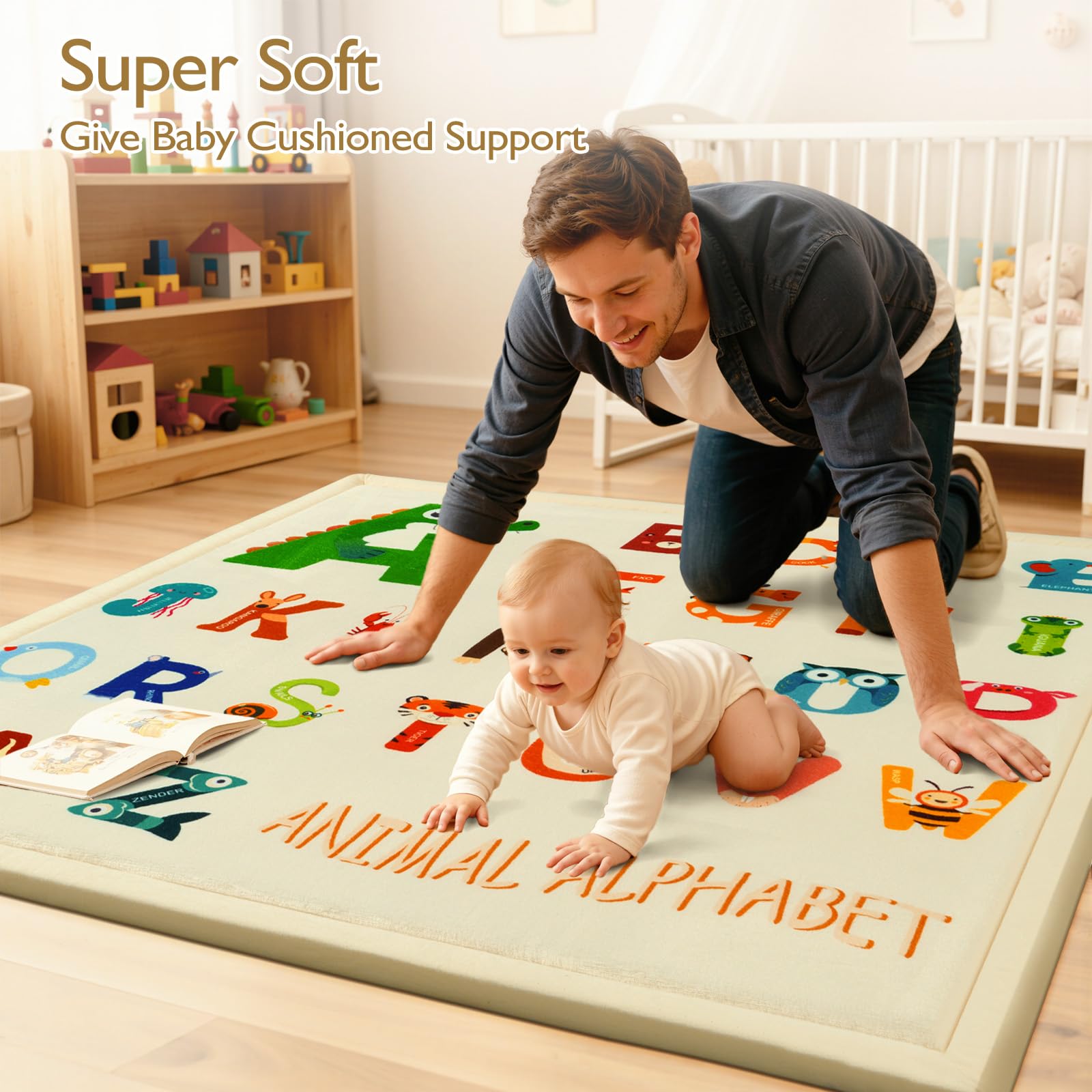 STARUIA mat doubles as safe playpen base and cozy reading spot