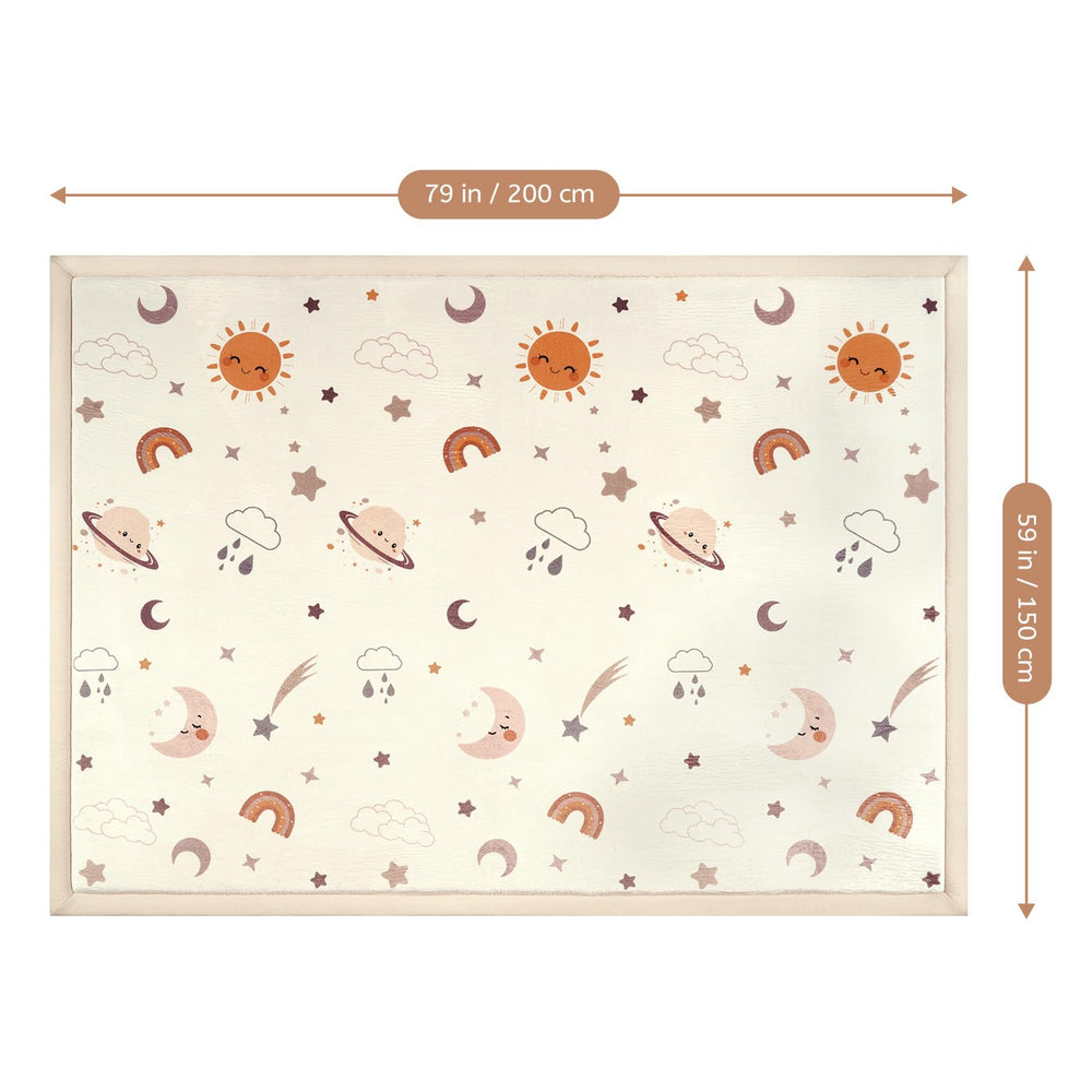 STARUIA Baby Play Mat tatami-style edge adds subtle texture to living areas.
