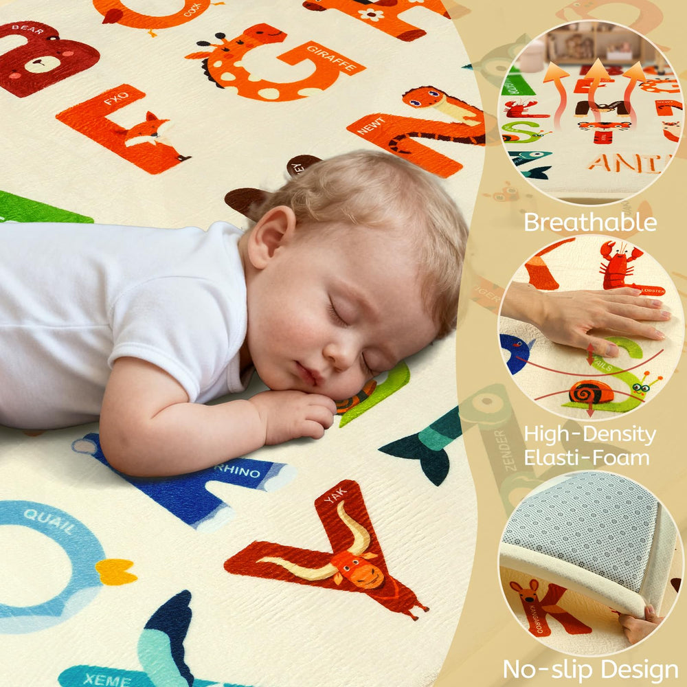 STARUIA Baby Play Mat tummy-time-use supports safe, extended exploration.