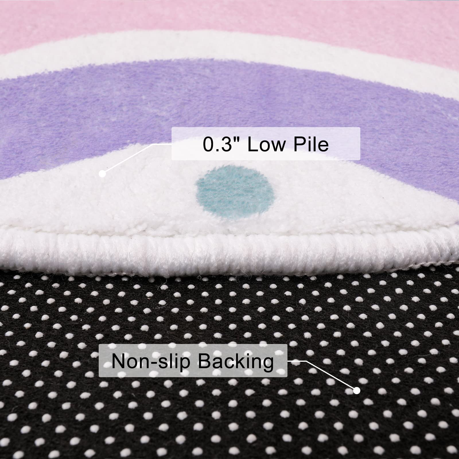 STARUIA Pink Round Rug circle-time-ready surface invites stories and calm moments.