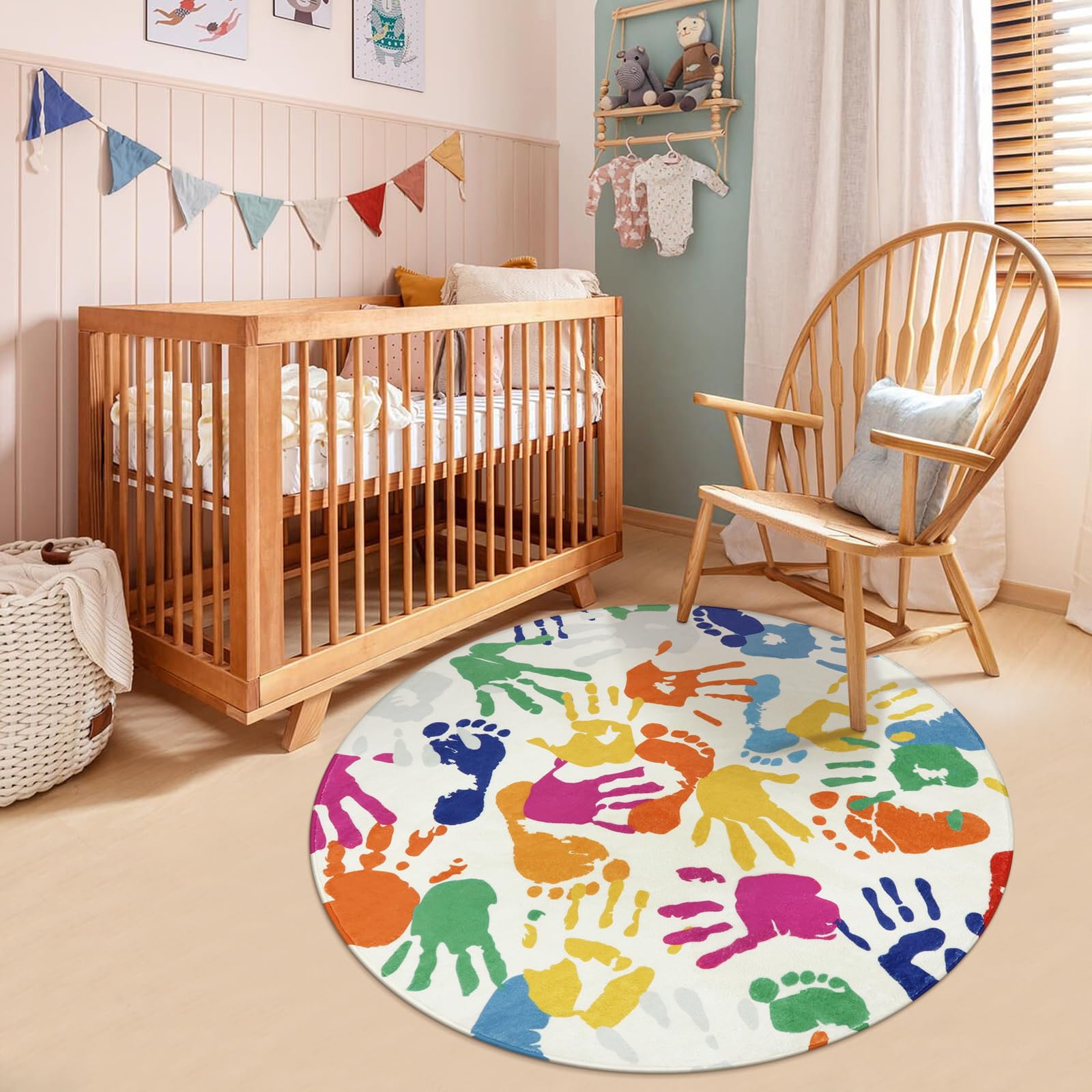 STARUIA vibrant colors playroom rug creates inviting spaces for kids.