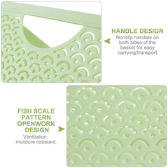 STARVAST green baskets ideal for kitchen and bathroom organization