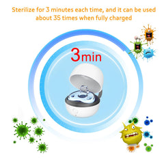 StarWin pacifier sanitizer case observation window shows lamp status for safe travel
