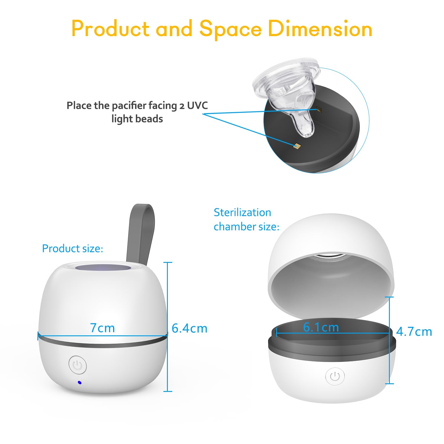 StarWin pacifier sanitizer case portable strap lets you hang it on strollers