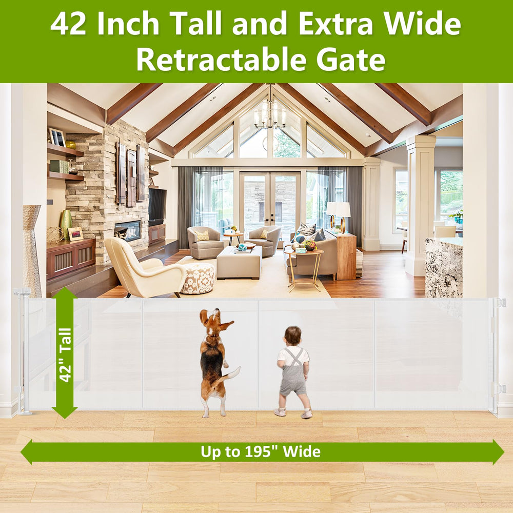 Stcockis 195-inch-wide-gate-extension highlights wide coverage for large openings.