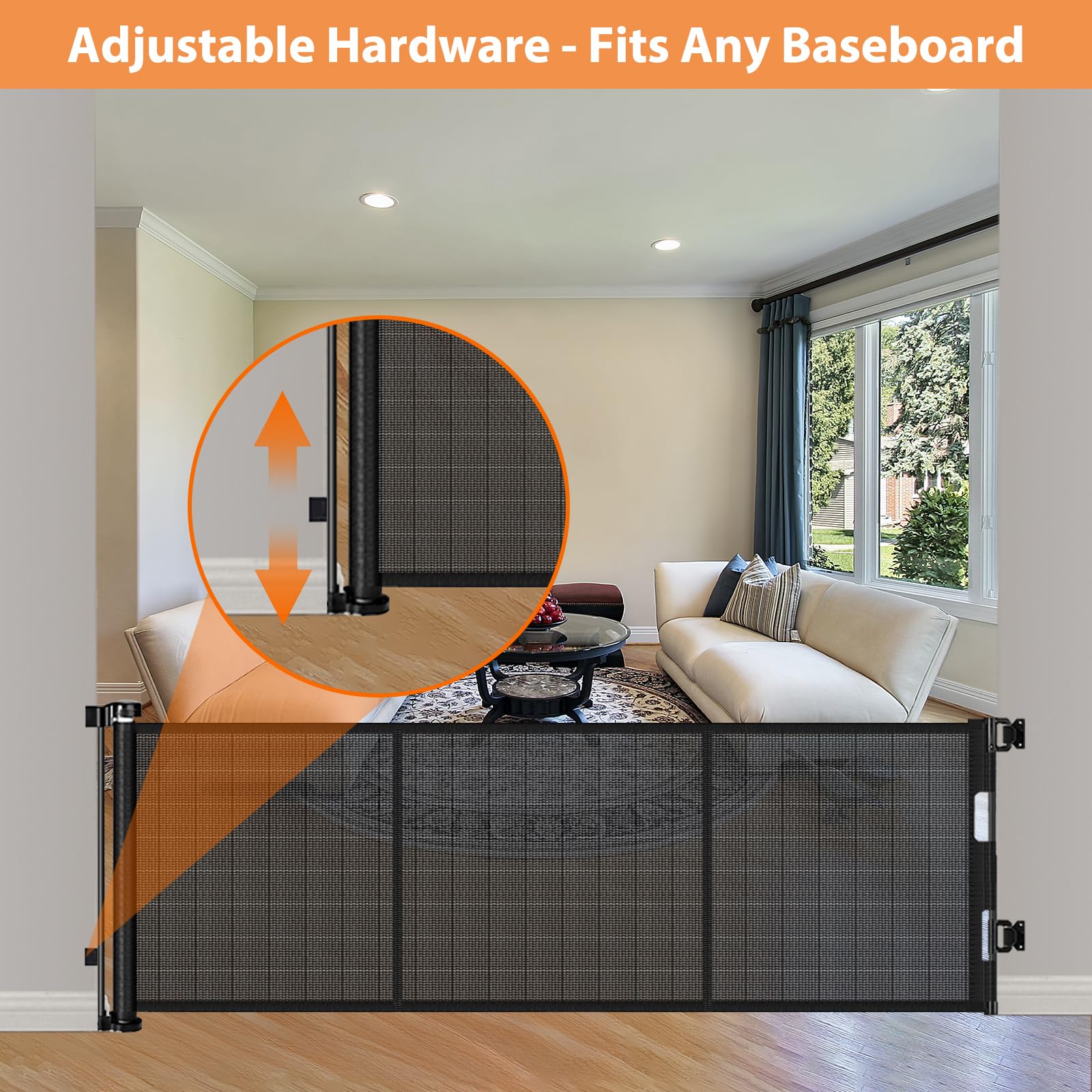 Stcockis adjustable baseboard hardware fits varied floors for quick, damage-free installation.