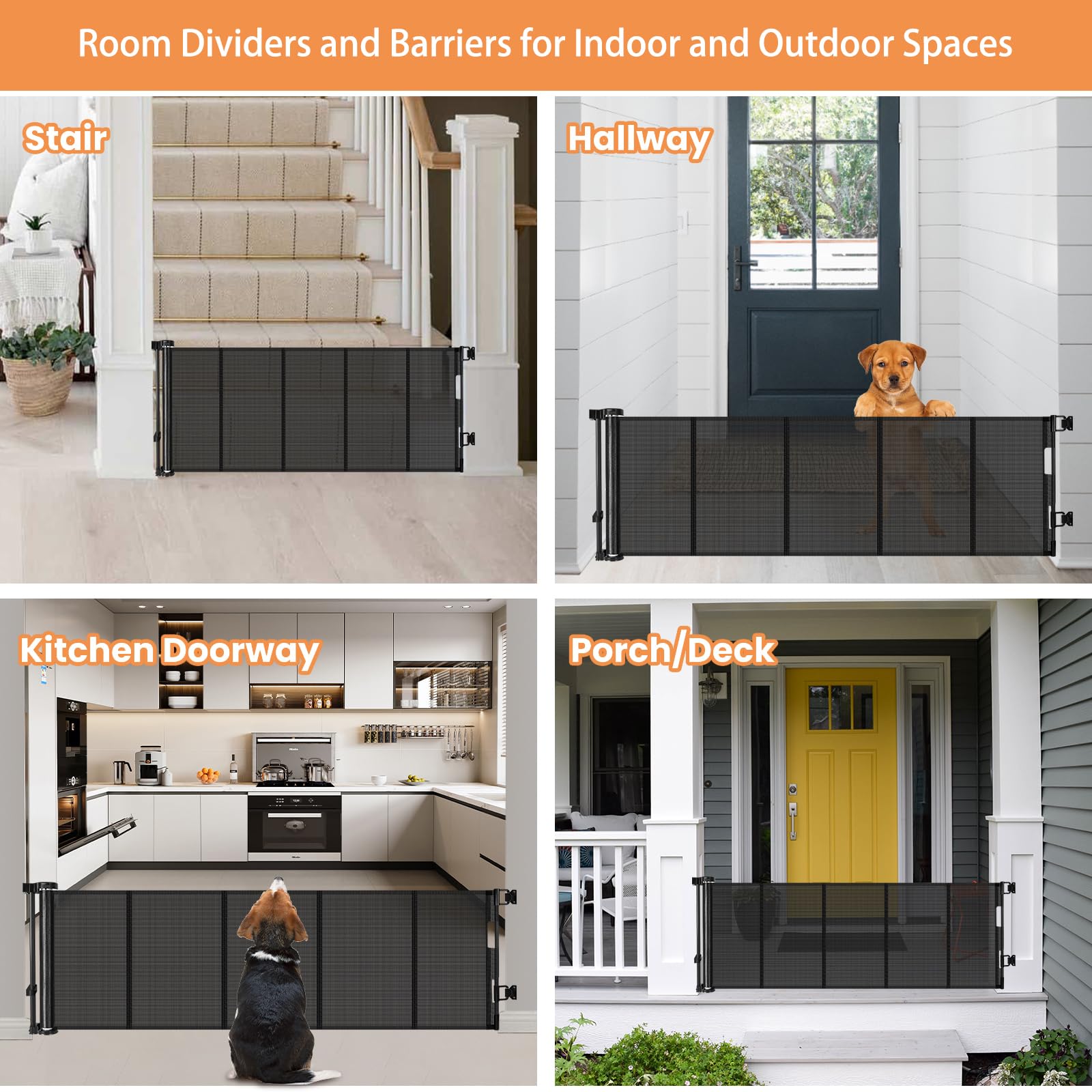 Stcockis indoor-outdoor gate demonstrates versatility as a safe barrier.
