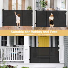 Stcockis indoor-outdoor-use-gate illustrates weatherproof design for porches and decks.