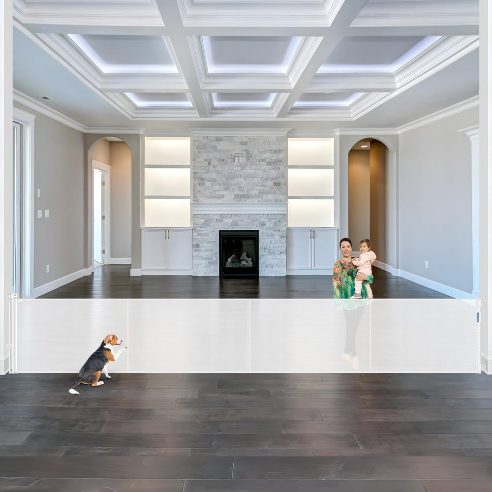 Stcockis reinforced 175-inch gate extended shows wide reach for large openings with added stability.
