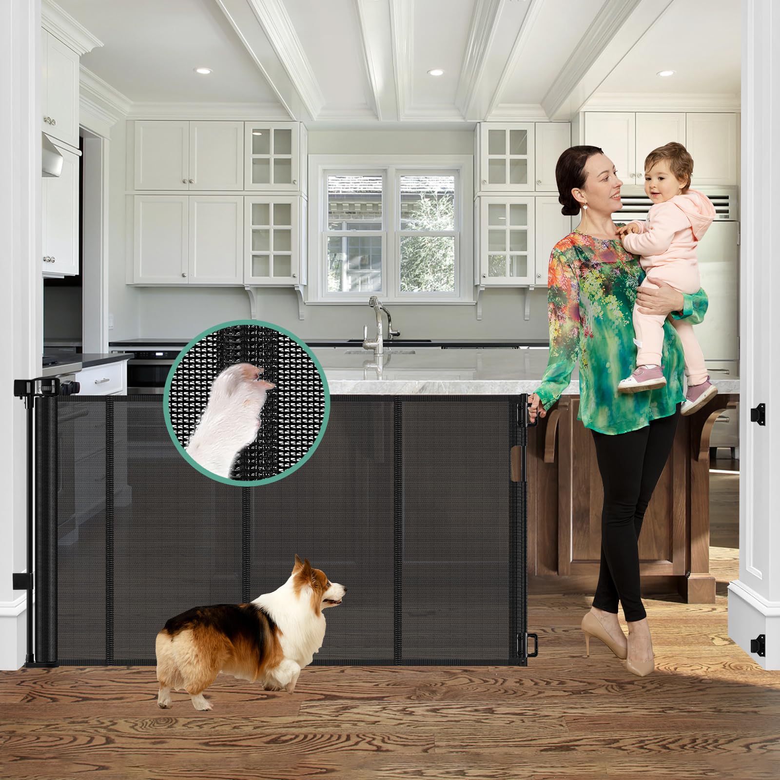 Stcockis reinforced 60-wide gate top rod support prevents sagging during use.