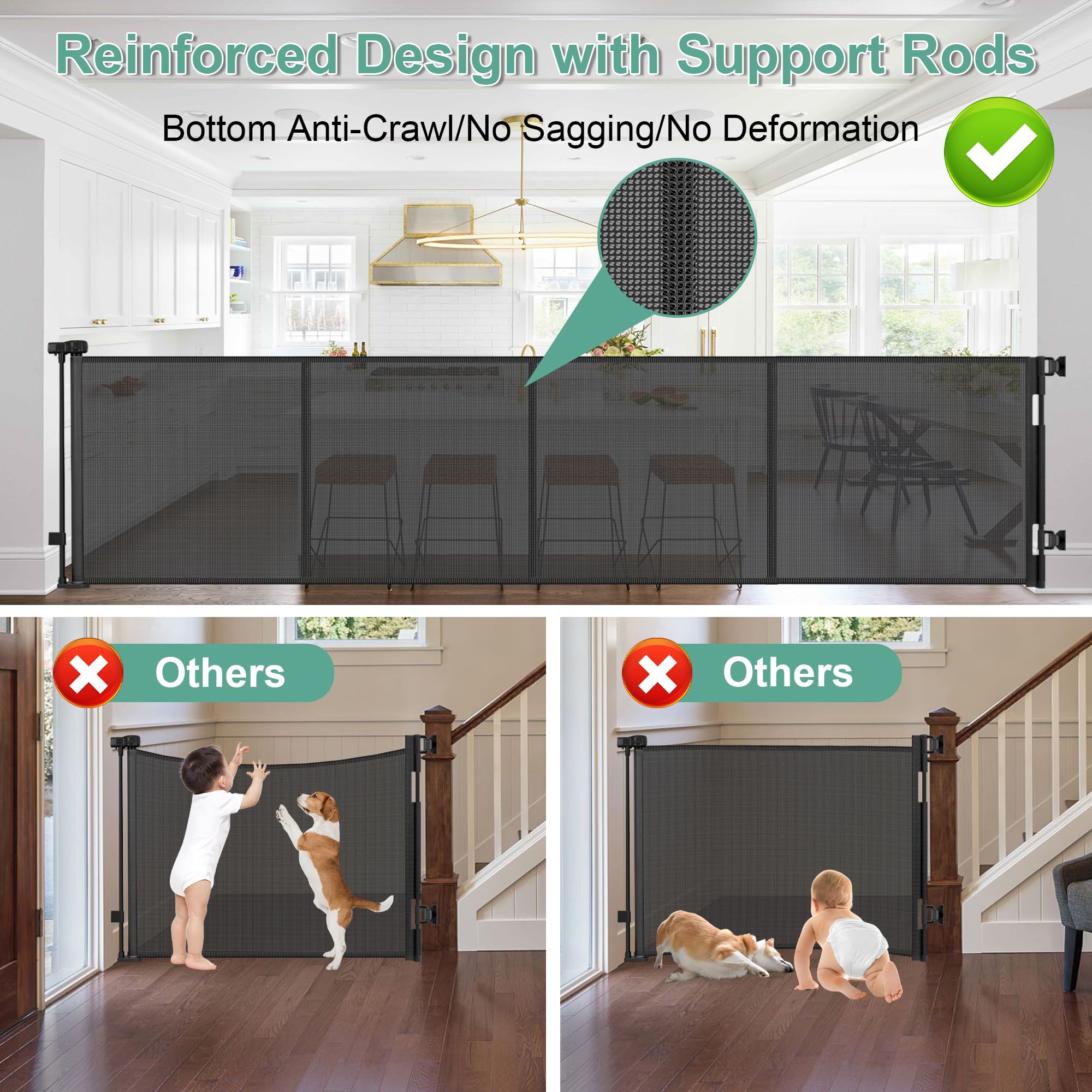 Stcockis reinforced baseboard-fit shows adjustable brackets for a snug, skirting-safe installation