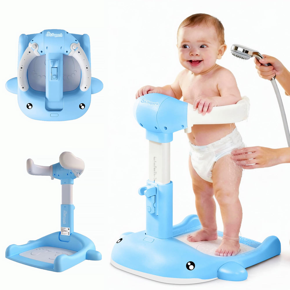 SteelSuperb Baby Shower Stand folded panel for compact storage and travel convenience.