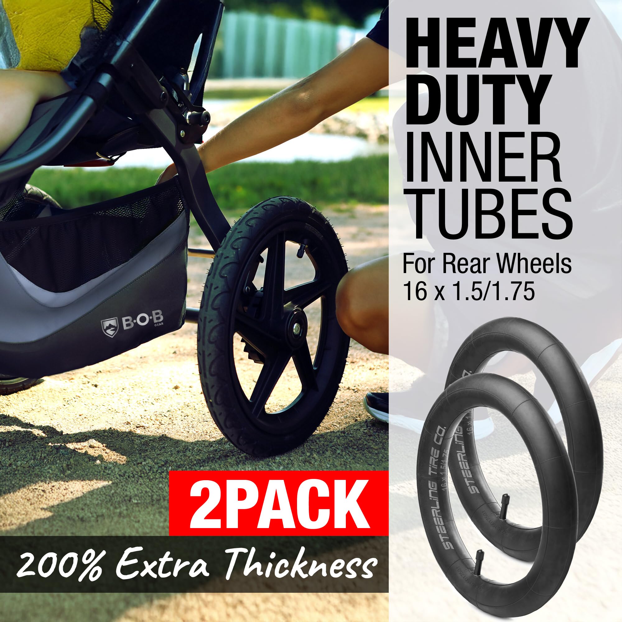 Steerling Tire Co. 3.5mm thick inner-tube emphasizes durability and longer life potential.