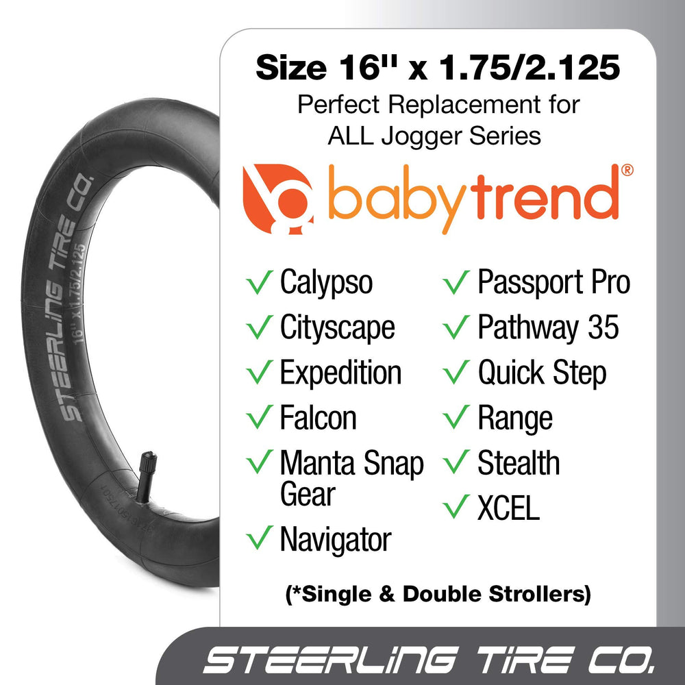 Steerling Tire Co 3-5mm thick inner tube delivers puncture protection and longer tire life.