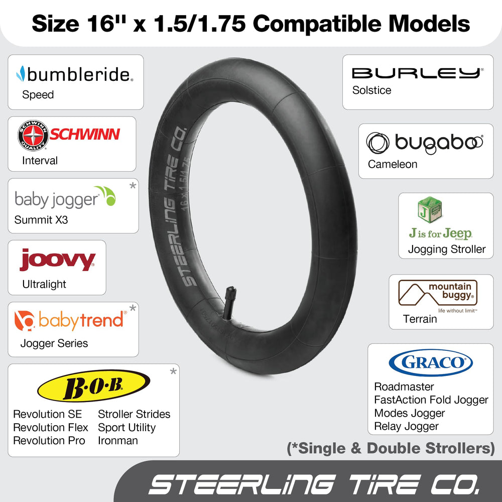 Steerling Tire Co. BOB stroller fit inner-tube ensures secure compatibility.