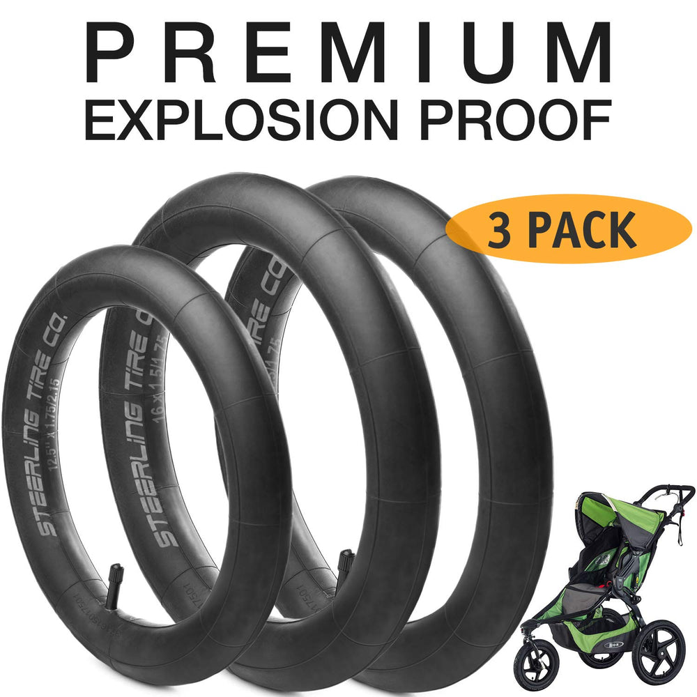 Steerling Tire Co compatibility label, fits many stroller brands.