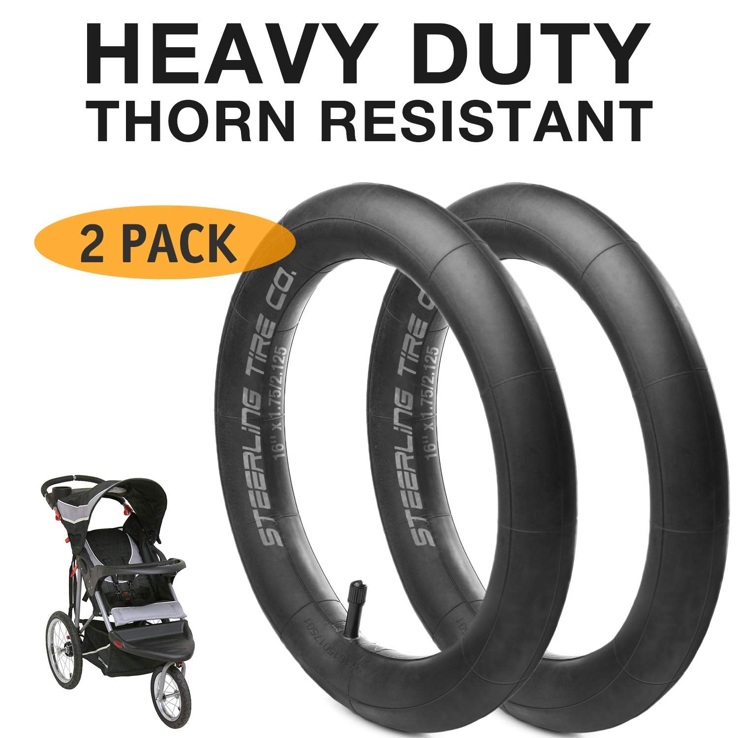 Steerling Tire Co performs in extreme conditions for reliable stroller use.