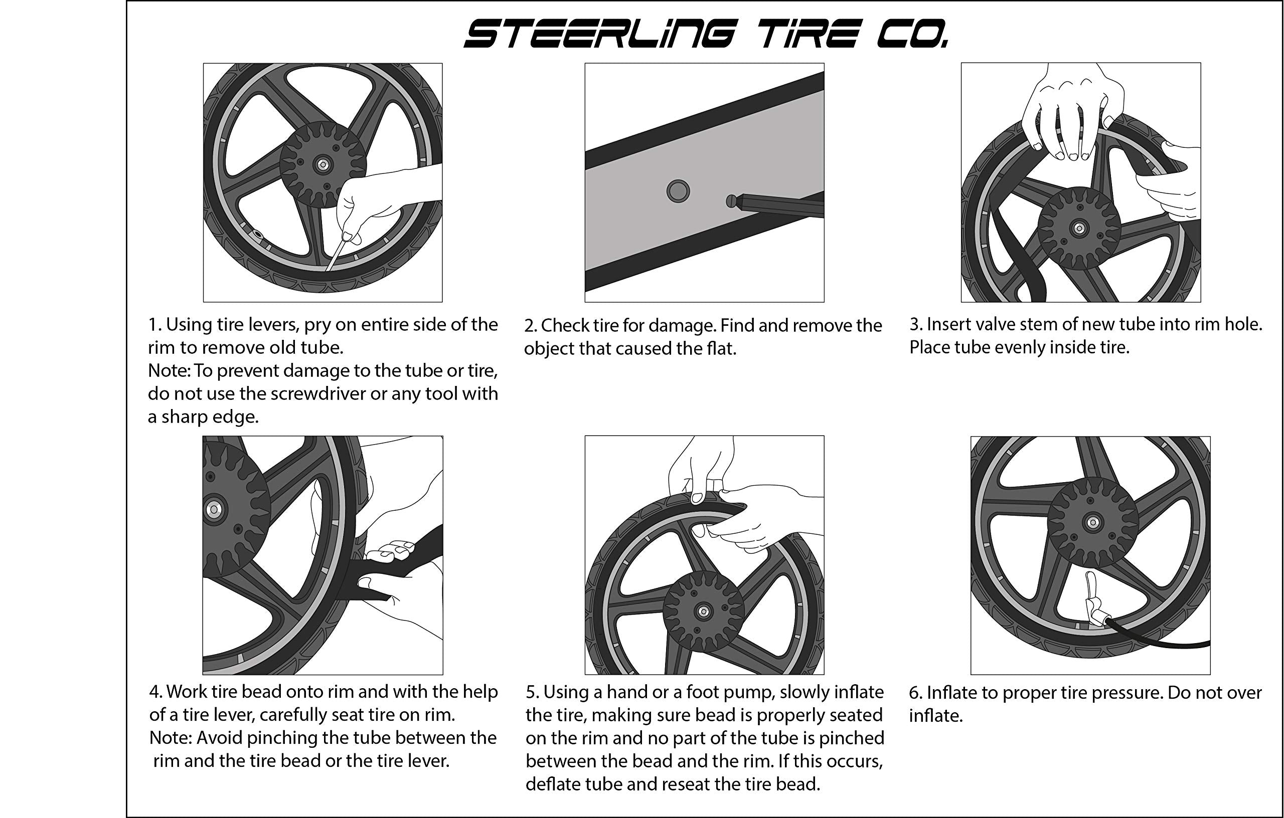 Steerling Tire Co quiet ride scene, calmer stroller travel.