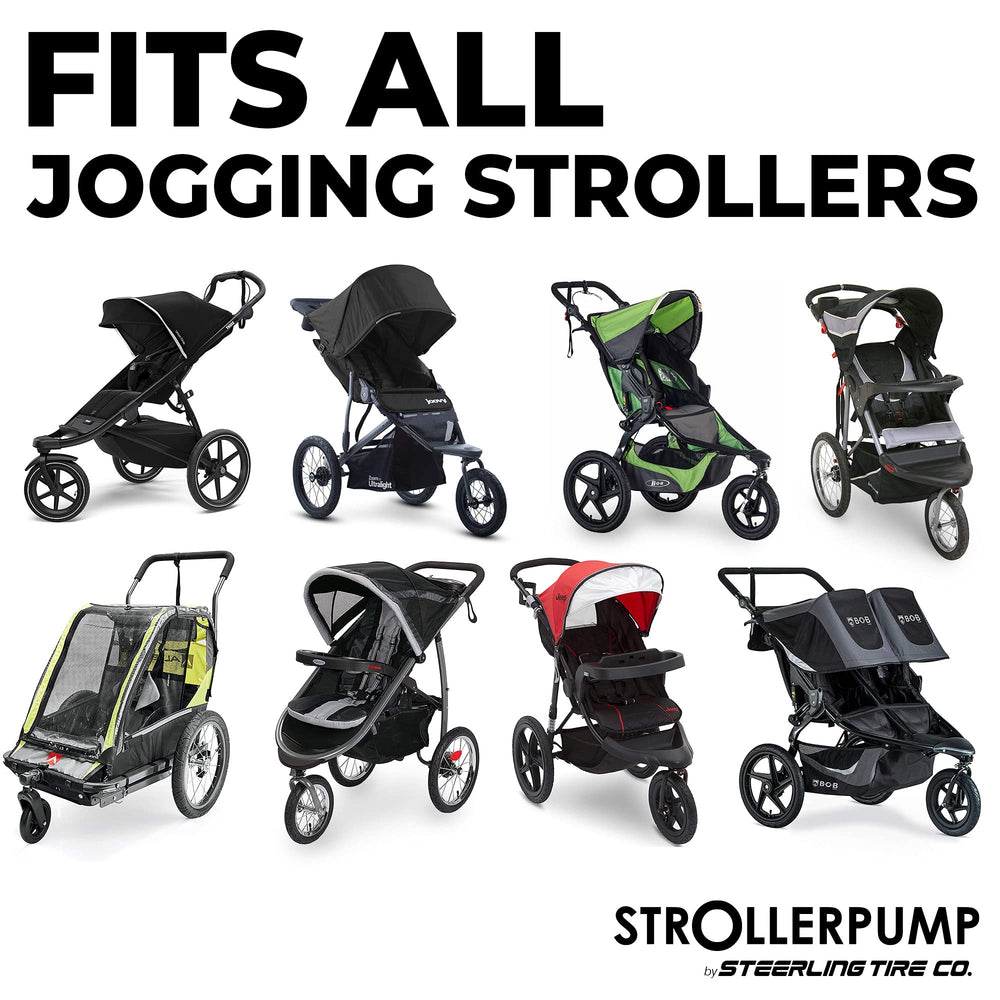 Steerling StrollerPump Graco compatibility simplifies quick tire checks.